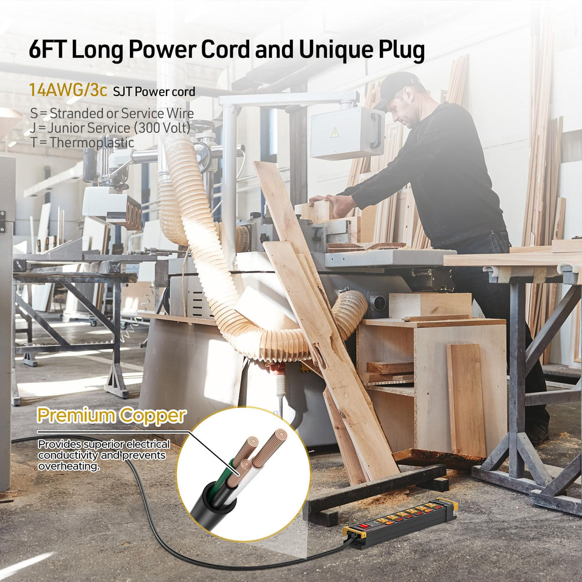 CRST Integrated cord management and mounting holes keep workspaces tidy.