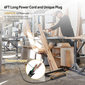 CRST Integrated cord management and mounting holes keep workspaces tidy.