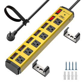 CRST front view showing six outlets and master switch for organized power