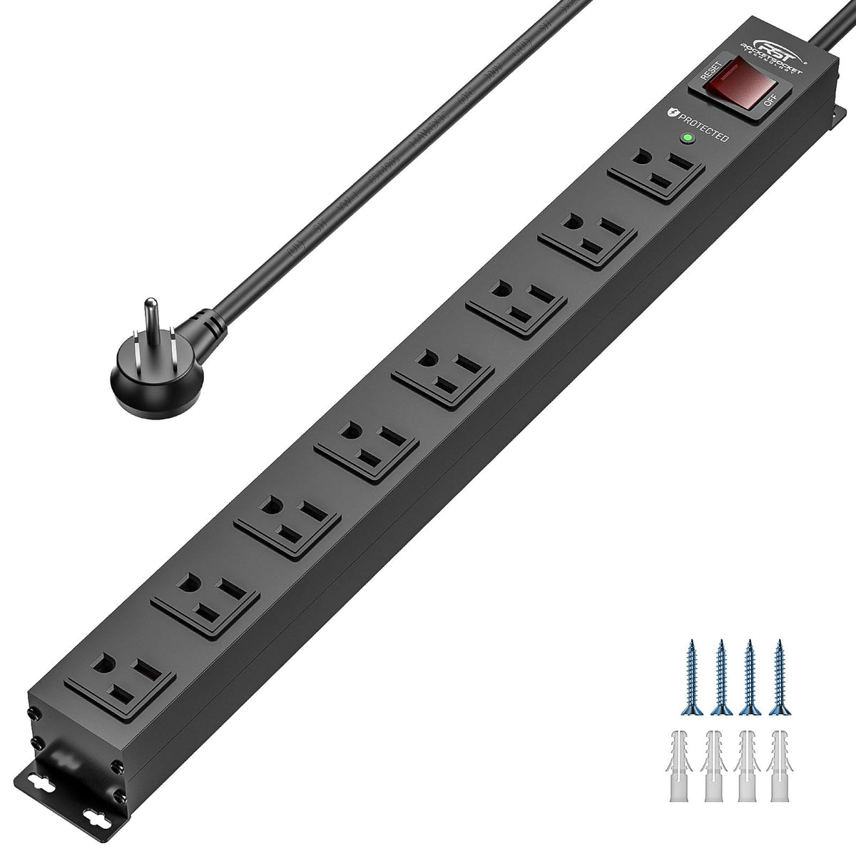 CRST front view showing eight outlets and durable housing for reliable power