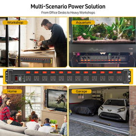 CRST mountable design demonstrates organized power access in busy spaces.