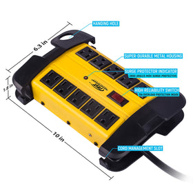 CRST close-up of surge protection marking to highlight 2800 joules capacity