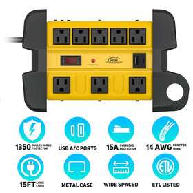 CRST close-up of illuminated switch and 15A resettable breaker provides visible overload protection benefit