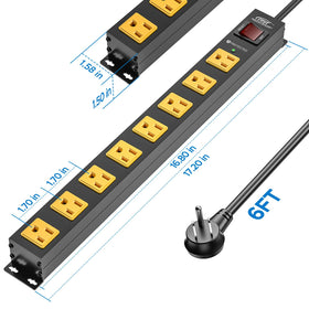 CRST power strip powering drills and chargers in workshop showcasing reliable tool support