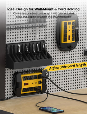 CRST mounted on workbench demonstrating easy wall-mounting and organized workspace benefit