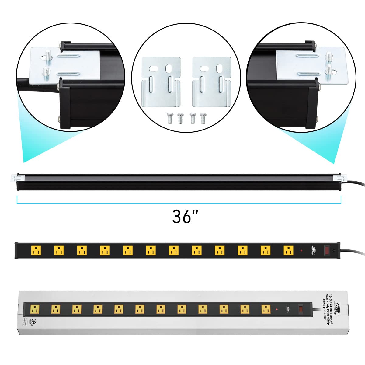CRST size comparison with hand illustrating compact length and twelve-outlet capacity