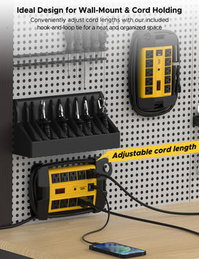 CRST USB ports and AC outlets top shot for simultaneous charging convenience