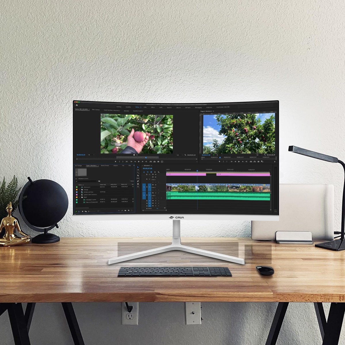 CRUA 75x75 mounting supports clean, flexible desk layouts.