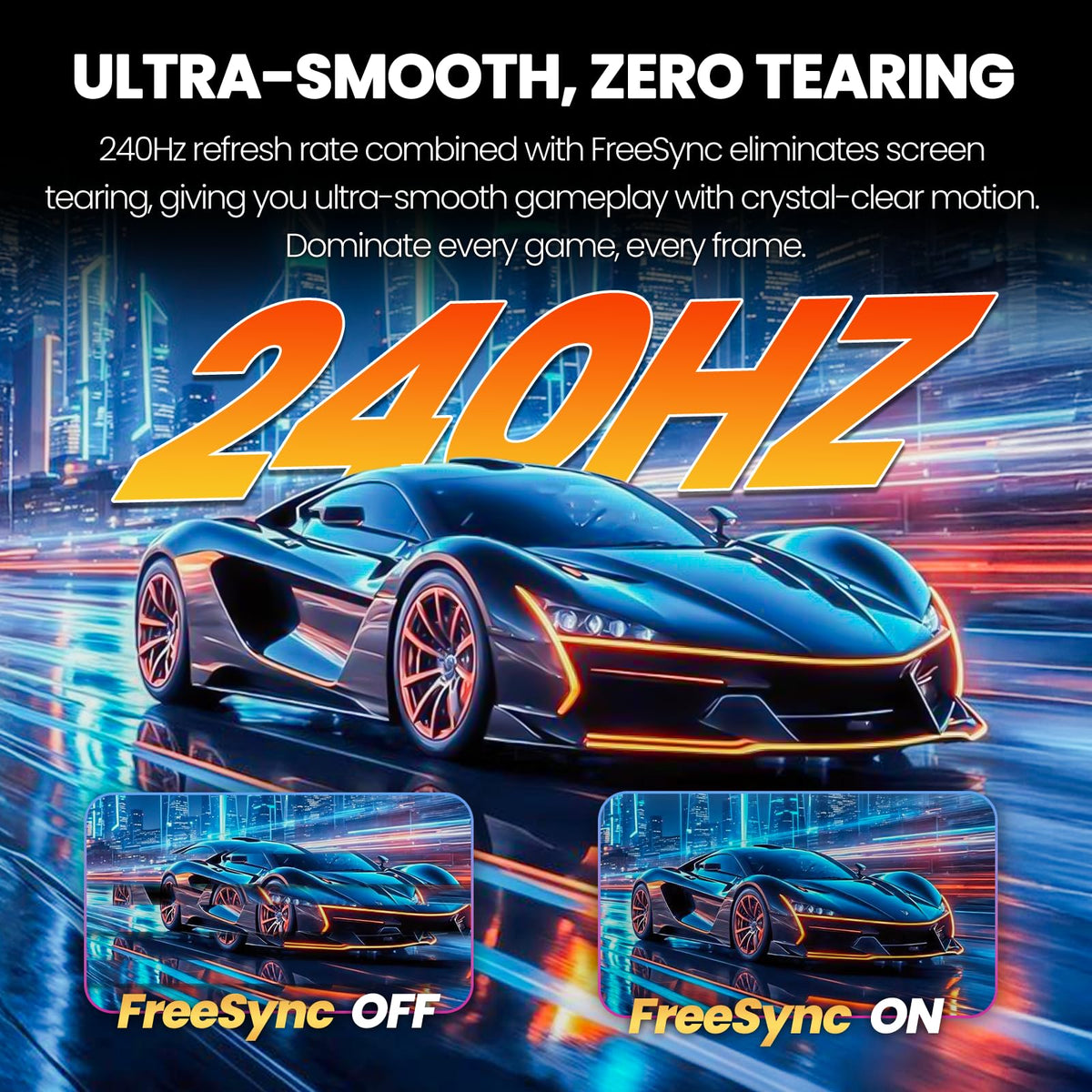 CRUA 24-inch 240Hz curved monitor HDMI and DP ports enable versatile connections