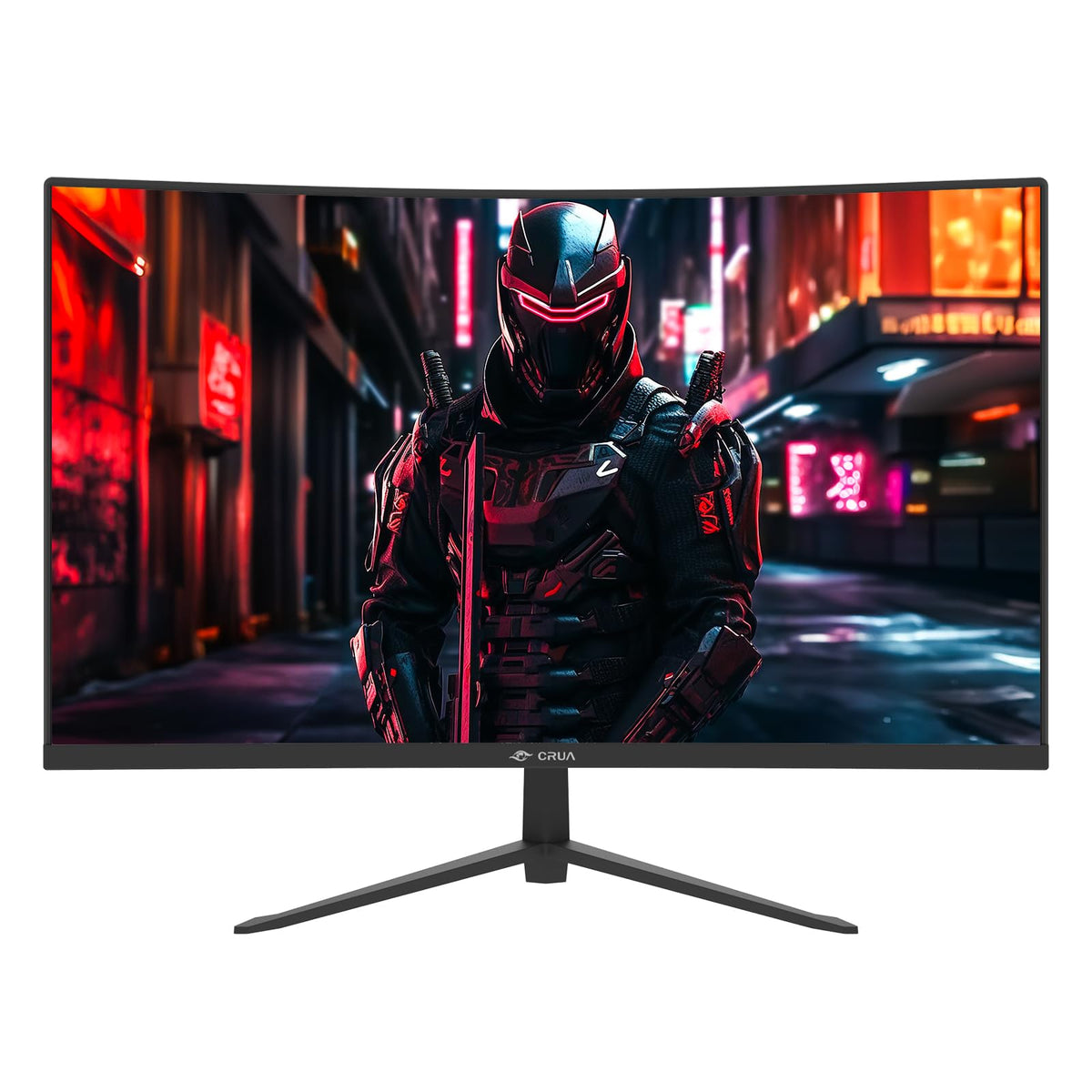 CRUA monitor highlighting bezel-less design for seamless multi-monitor setups