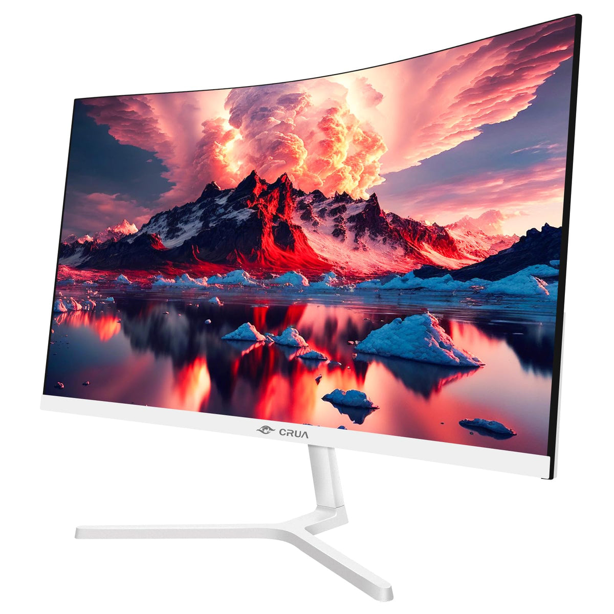 CRUA curved monitor with 100 Hz for smoother motion in work and gaming.