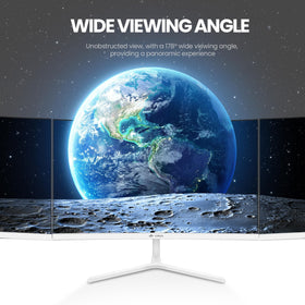 CRUA 24-inch display with blue light filter to reduce eye strain during long sessions.