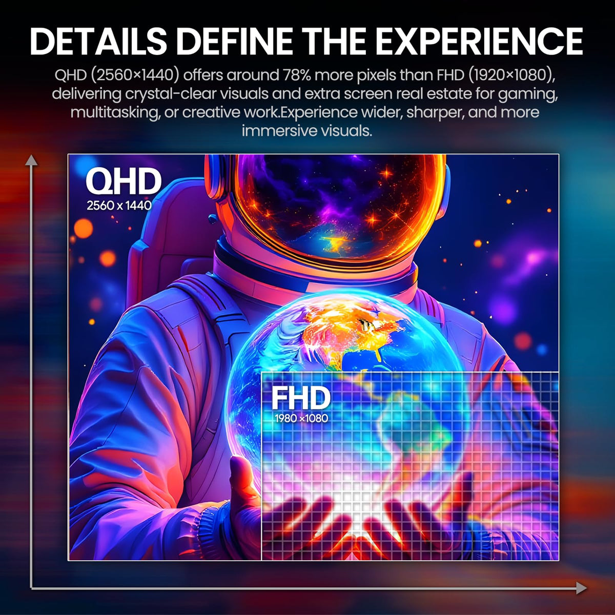 CRUA 27'' curved monitor 120% sRGB color coverage for vivid visuals