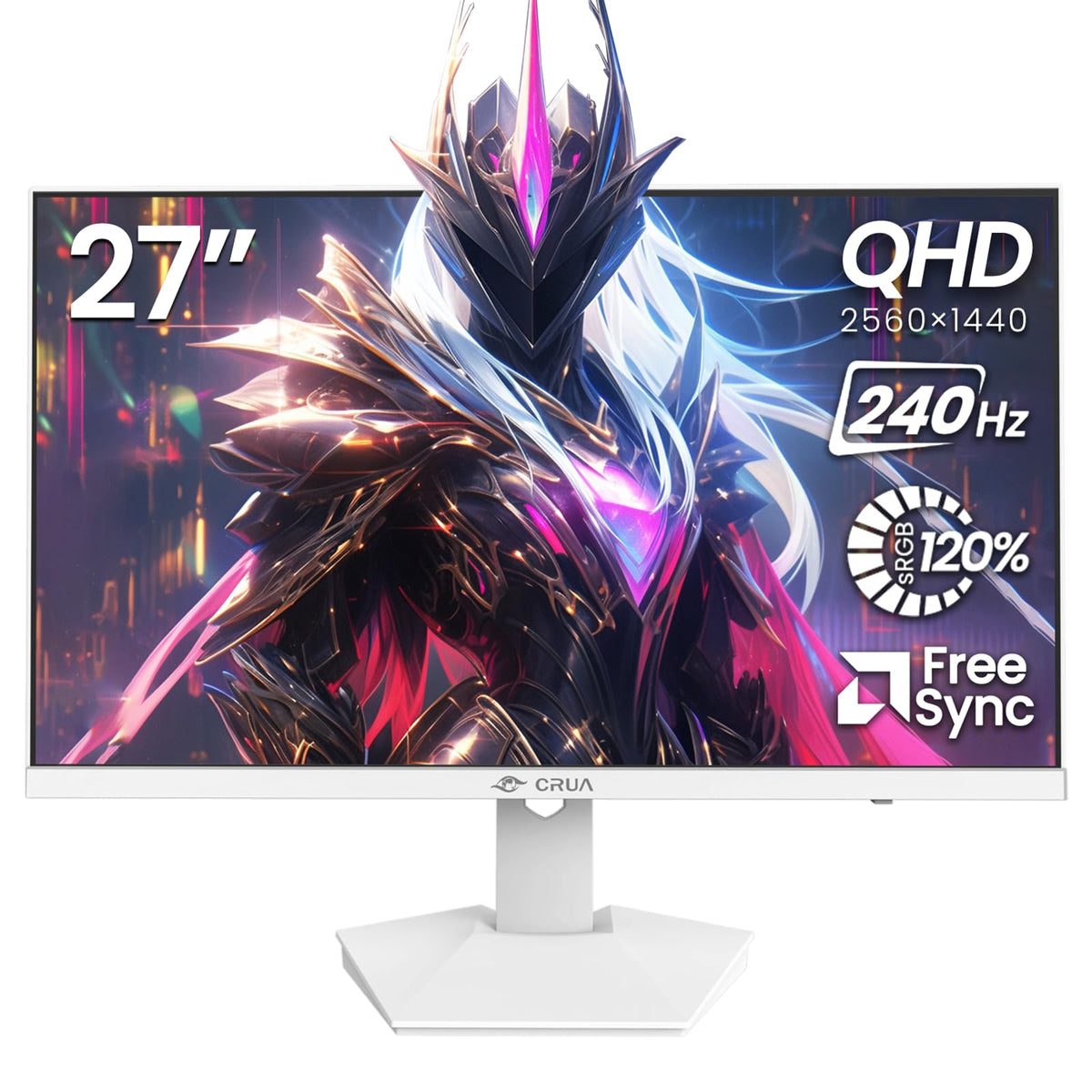 CRUA 27-inch 240Hz monitor front view for fluid gaming action