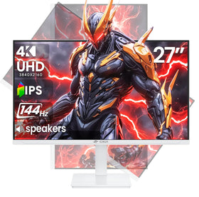 CRUA 27-inch 4K monitor hero angle showing crisp detail and immersion.