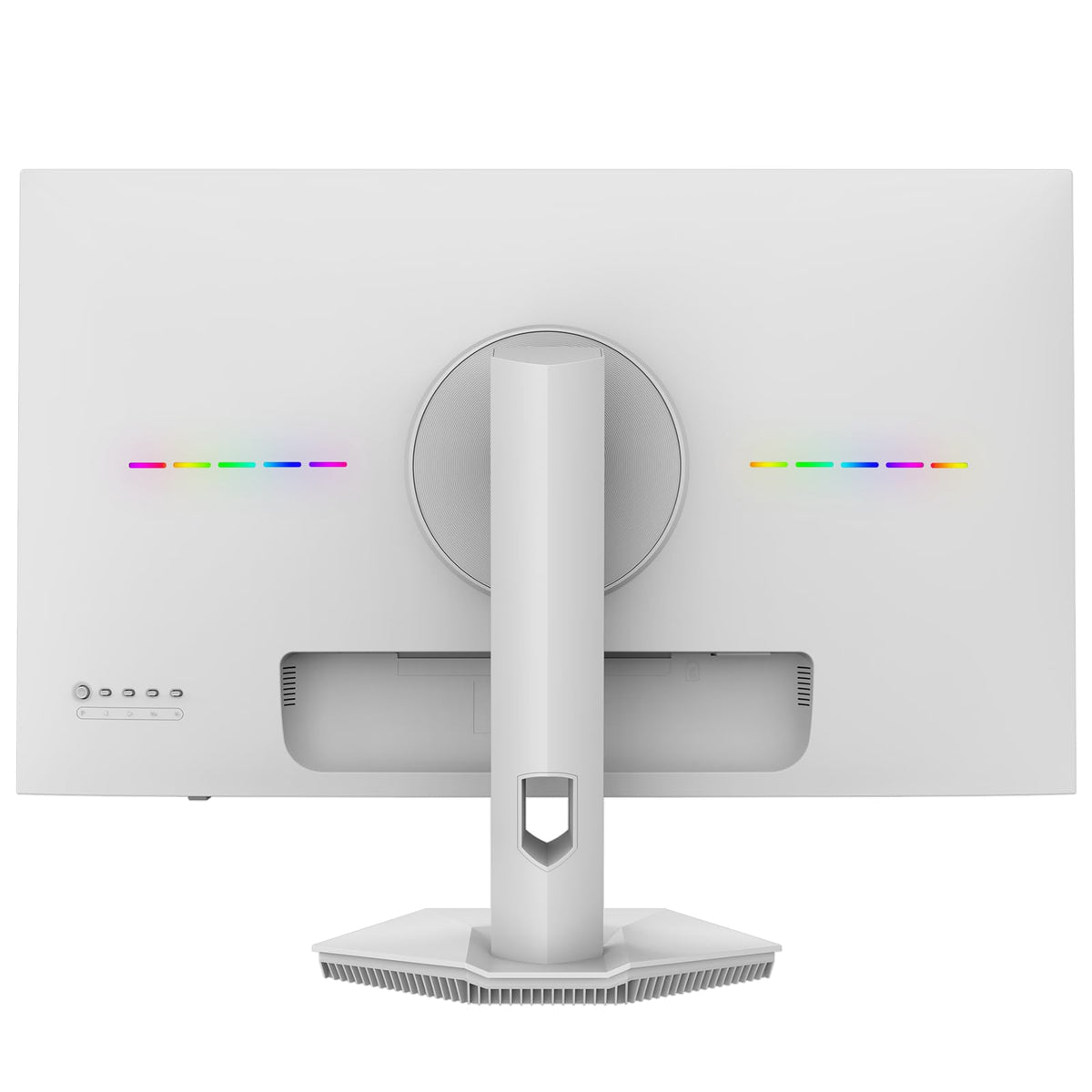 CRUA 27-inch 4K white monitor base and stand for sturdy desk setup