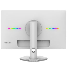 CRUA 27-inch 4K white monitor base and stand for sturdy desk setup
