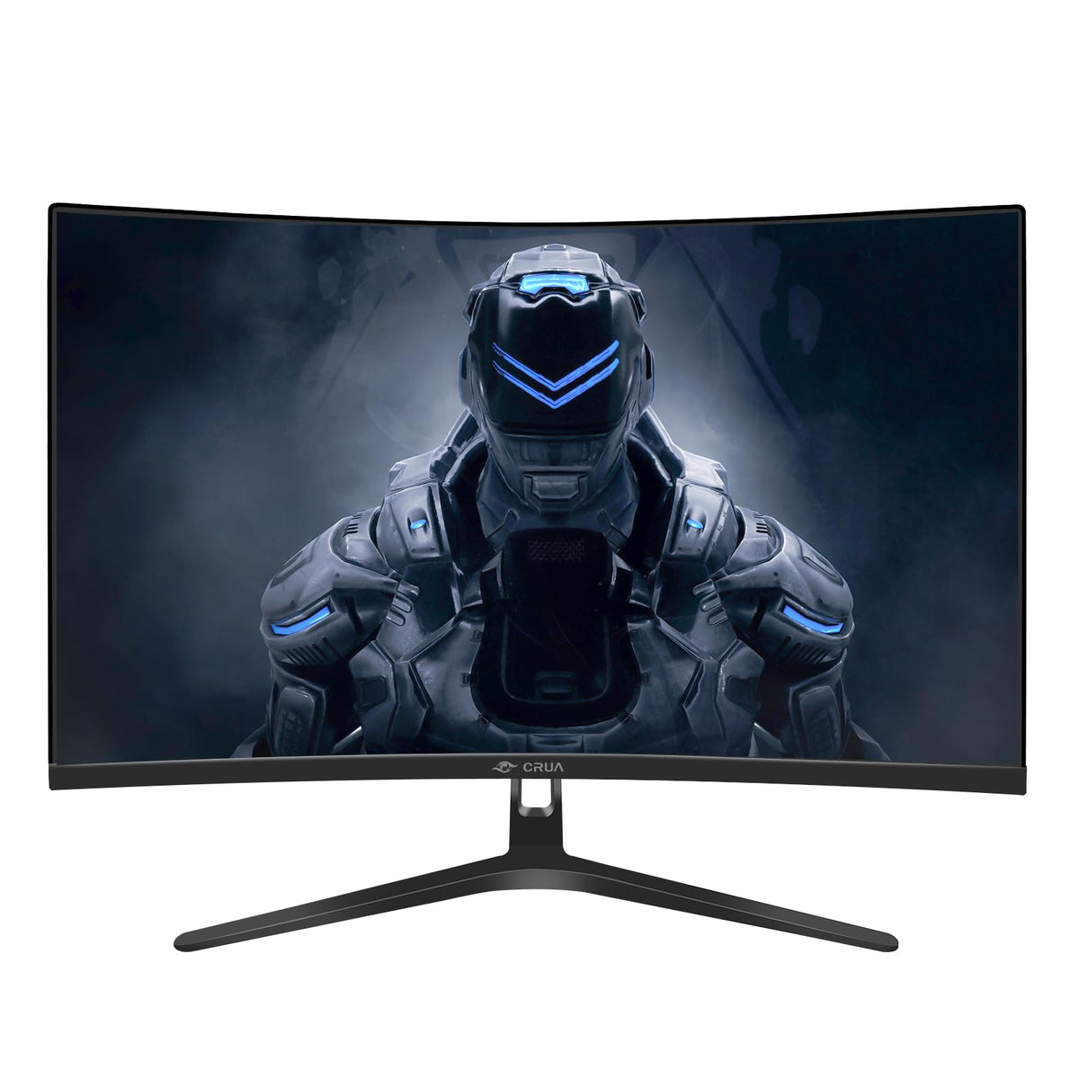 CRUA 27-inch curved monitor side angle highlights slim profile and comfort.