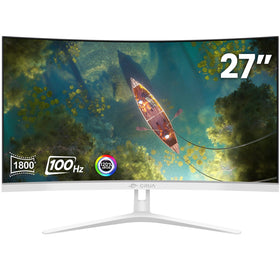 CRUA 27-inch curved monitor with a 3-side frameless design for immersive setups