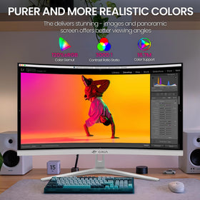 CRUA 27-inch monitor with 100Hz refresh and 5ms response for smooth tasks