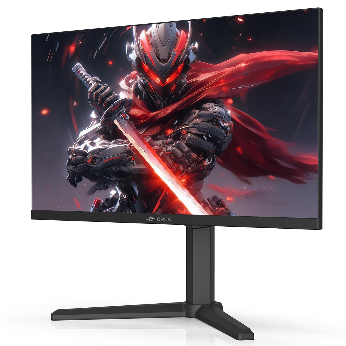 CRUA ergonomic stand enabling comfortable height and posture during long gaming sessions.