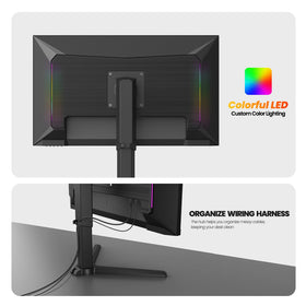 CRUA monitor ports and connectivity for easy PC or console setup.
