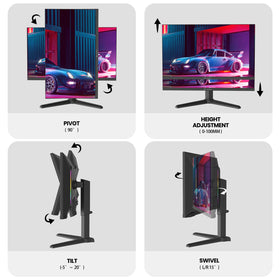 CRUA tilt and swivel range provides adaptable viewing angles.