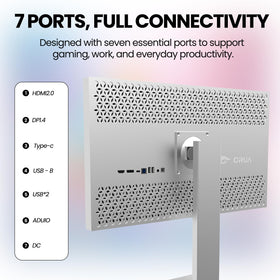 CRUA 4K monitor supports HDMI 2.0 and DisplayPort 1.2 for versatile setups
