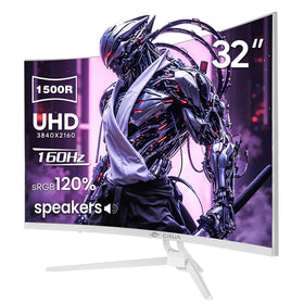 CRUA 32-inch curved 4K monitor with immersive gaming clarity.