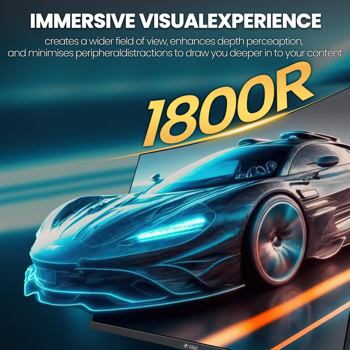 CRUA display offers wide color gamut for vibrant game and content visuals.