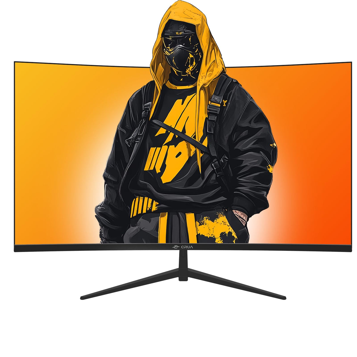 CRUA 32-inch curved monitor with 1800R curve enhances immersive gaming experiences.