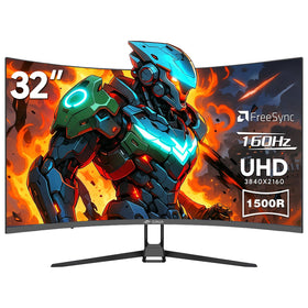 CRUA 32-inch 4K UHD display with 1500R curvature for cinematic clarity.