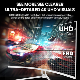 CRUA 32-inch curved monitor 240Hz refresh enables smooth, fast-paced gameplay.