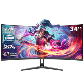 CRUA 34-inch curved monitor at 240Hz for smooth, competitive gaming.