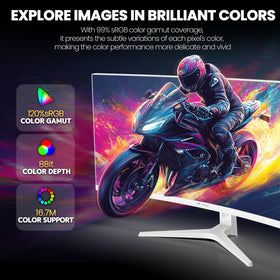 CRUA 34'' ultrawide monitor PIP/PBP feature for multitasking while viewing content.