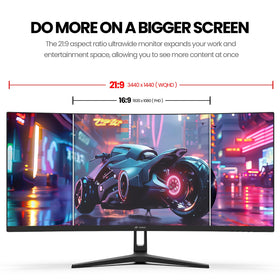 CRUA monitor ports illustration shows HDMI and DP options for versatile connectivity