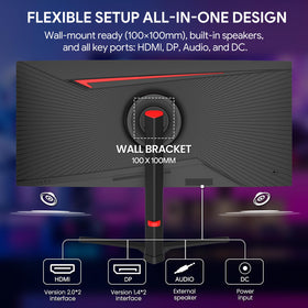 CRUA 165Hz with FreeSync provides smooth gameplay and quick reactions.
