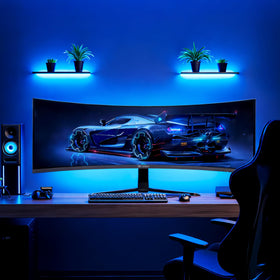 CRUA monitor setup ideal for productive and immersive workspaces