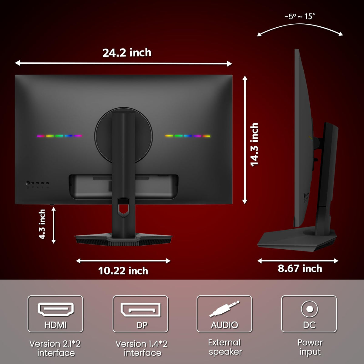 CRUA built-in speakers offer convenient audio without extra peripherals.