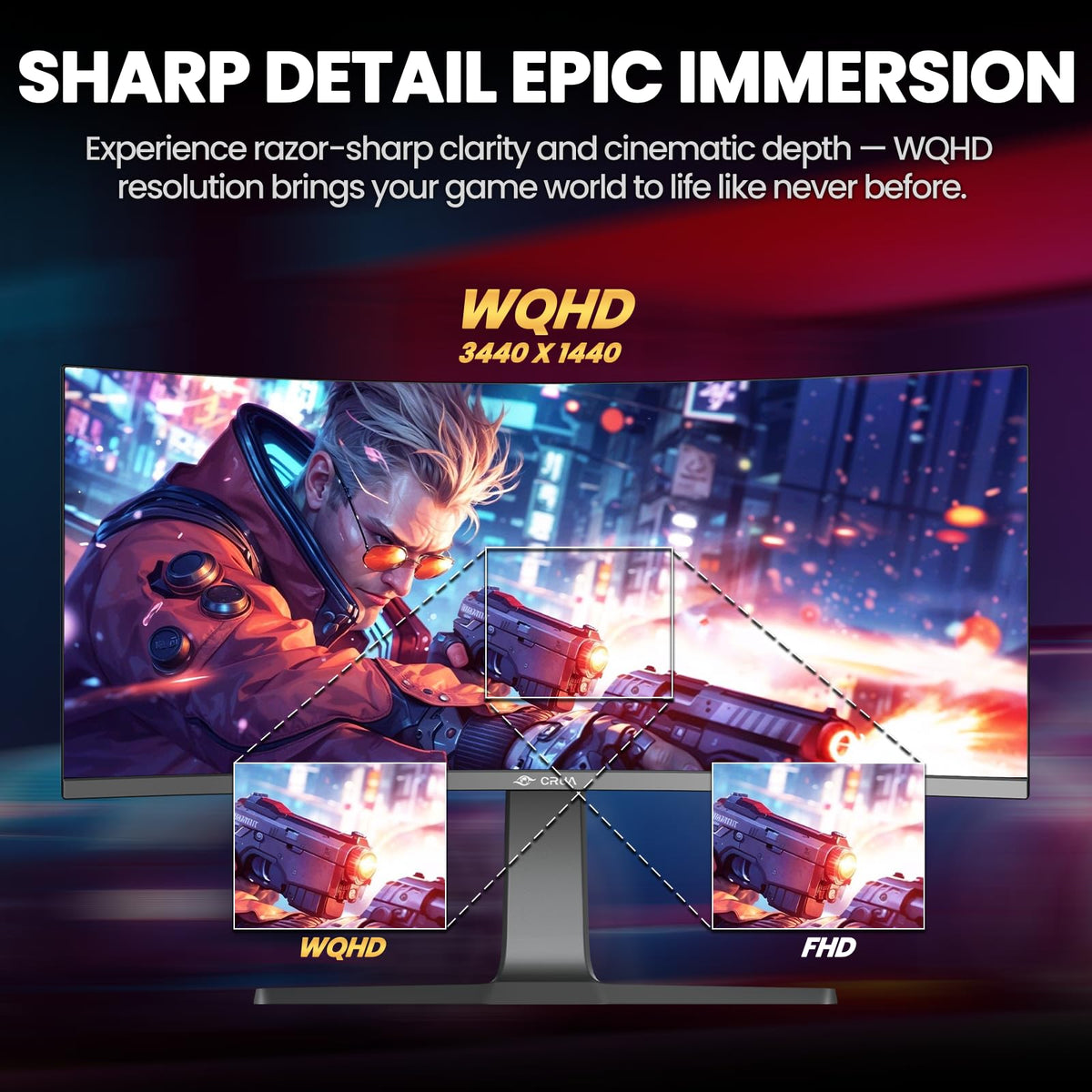CRUA HDMI and DisplayPort inputs for versatile PC console workstation setups