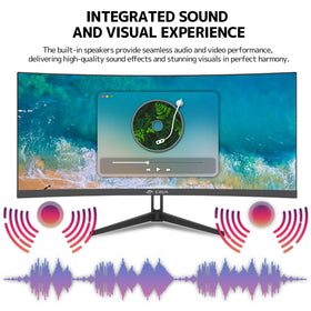 CRUA tilt adjustment and ergonomic stand for comfortable viewing angles.