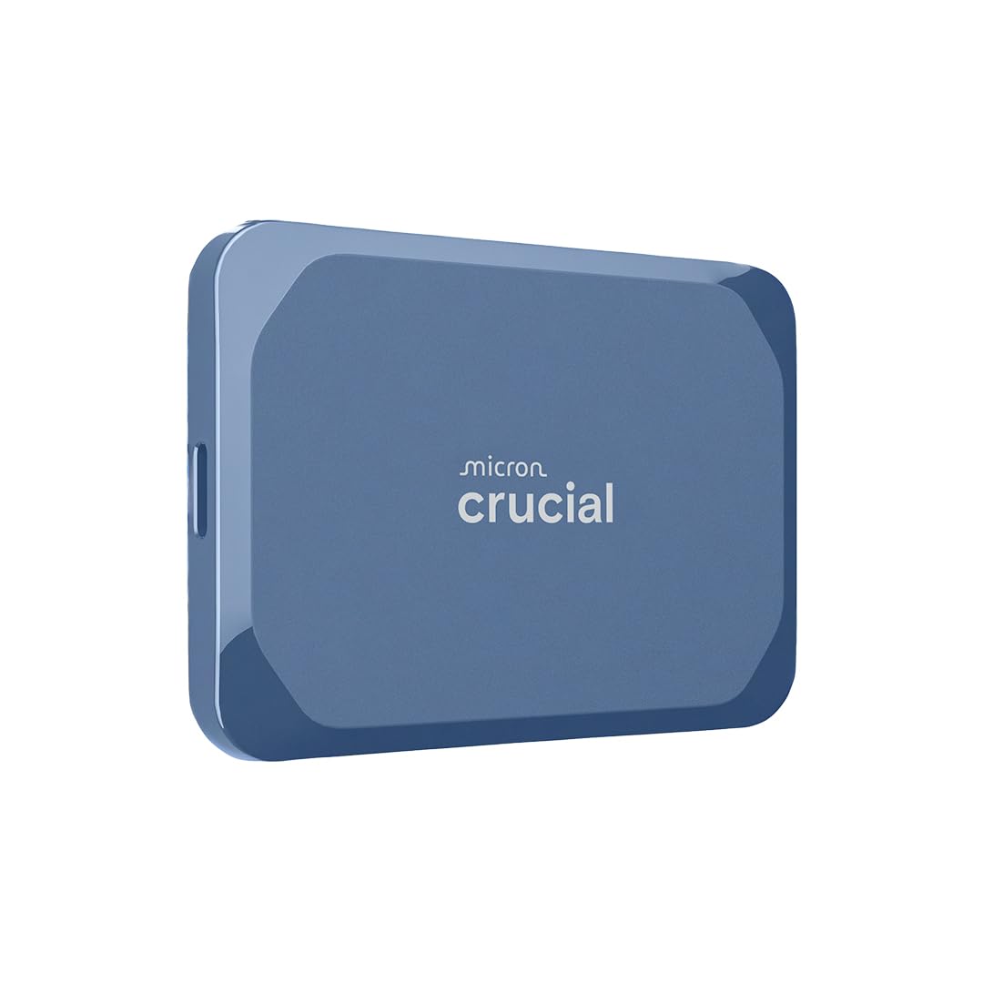 Crucial X10 6TB portable SSD front view for ultra-fast data transfers.