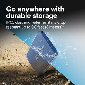 Crucial X10 6TB SSD with IP65 dust and water resistance.