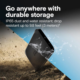 Crucial X10 shows drop protection up to 9.8 ft in dynamic settings.
