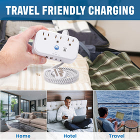 Compact travel design fits easily in small cruise cabin spaces.