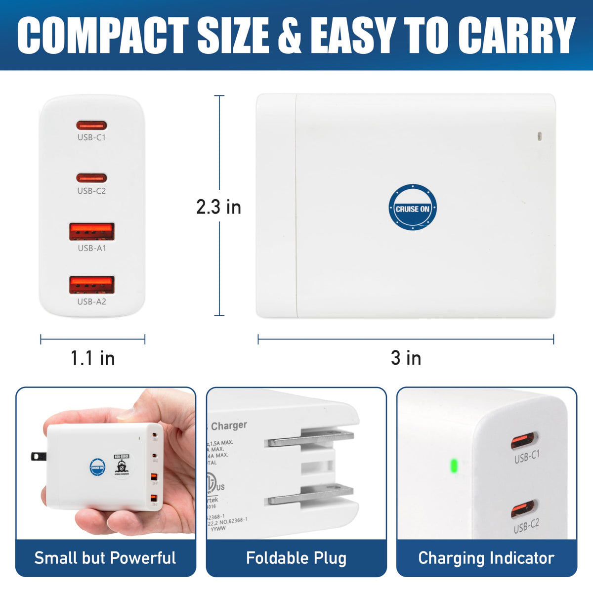 Cruise On placed on cruise ship nightstand demonstrating convenient in-cabin charging