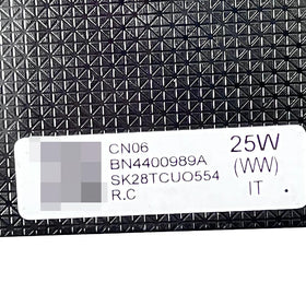CRUMFERT adapter label with 14V 1.79A 25W specs for safe matching