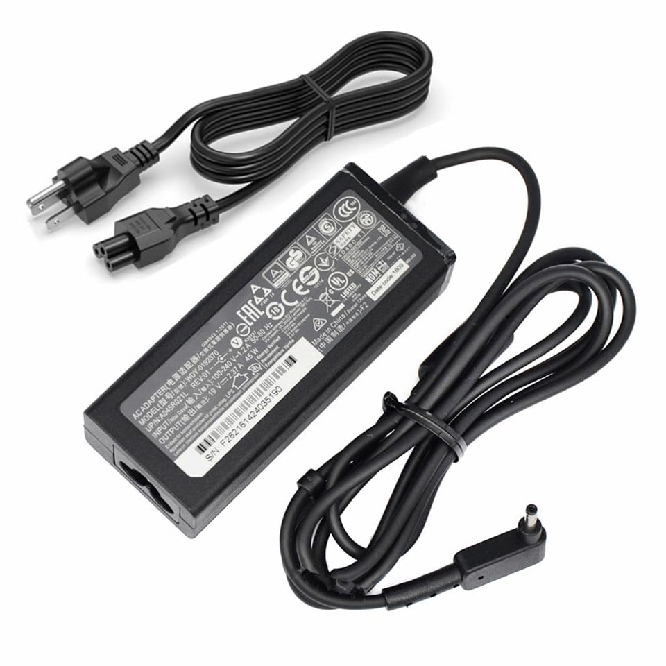CRUMFERT Chicony A18-045N2A adapter powering an Acer notebook
