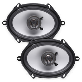 Crunch CS5768CX coaxial speaker front view showing compact profile and build