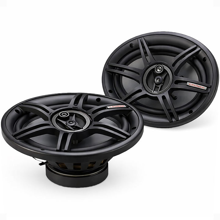 Crunch CS693 front view showing speaker grille and mounting for clearer sound